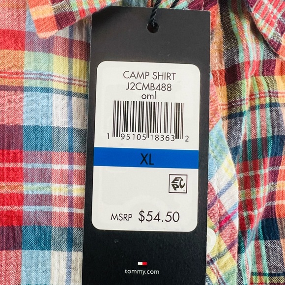 Tommy Hilfiger Tops Tommy Hilfiger Camp Shirt Plaid Short Sleeve